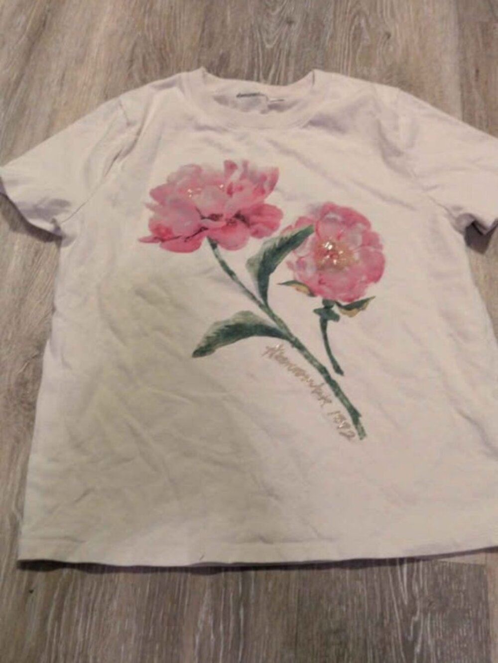 Abercrombie Kids Floral Graphic T-Shirt 9/10 girls
